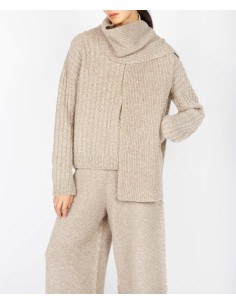 SCIARPA IN LANA IRLANDESE "SPARROW" - BEIGE 2