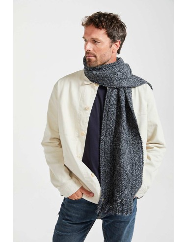 SCIARPA ARAN FATTA A MANO CON FRANGE IN 100% LANA