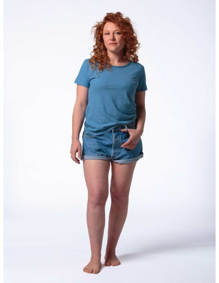 T-SHIRT DONNA GIROCOLLO IN CANAPA