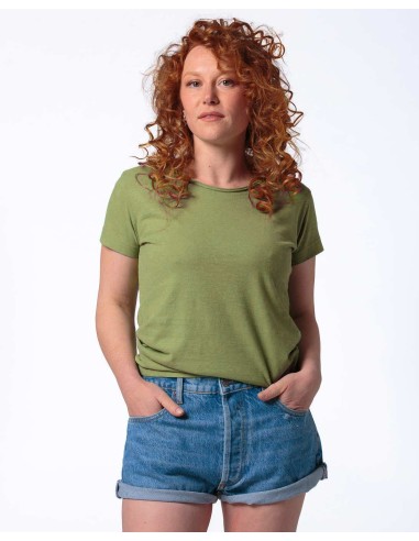 T-SHIRT DONNA GIROCOLLO IN CANAPA