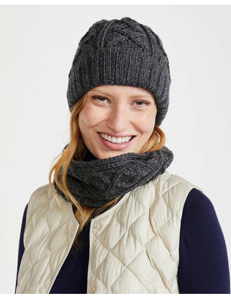 BERRETTO ARAN IN 100% LANA MERINO SUPERSOFT "DIAMOND"