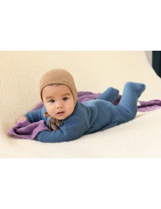 CUFFIETTA BABY IN 100% LANA MERINO TRICOT - CARAMELLO 2