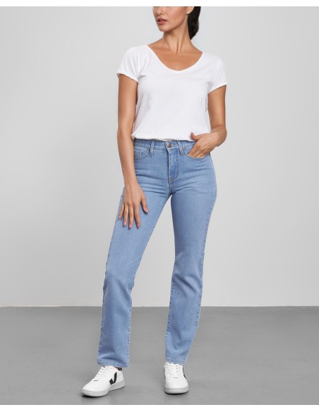 JEANS A GAMBA DRITTA IN COTONE BIOLOGICO "NOVA"