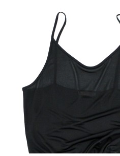 SOTTOVESTE SPALLINA STRETTA IN PURA SETA - NERO 2