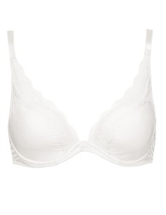 REGGISENO A VELA CON PIZZO "BROOKLYN" - BIANCO