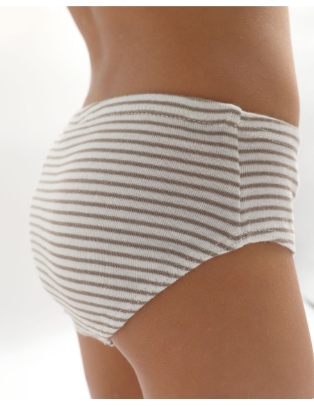 SLIP BIMBA IN COTONE BIOLOGICO A RIGHE