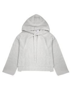 FELPINA CORTA IN 100% CASHMERE RIB CON CAPPUCCIO "ENISA"...