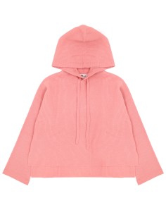 FELPINA CORTA IN 100% CASHMERE RIB CON CAPPUCCIO "ENISA"... 2