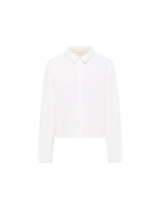CAMICIA CROP IN COTONE BIOLOGICO - BIANCO 2