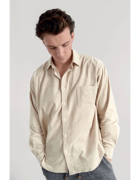 CAMICIA UOMO IN VELLUTO DI 100% COTONE BIOLOGICO "ABEL"