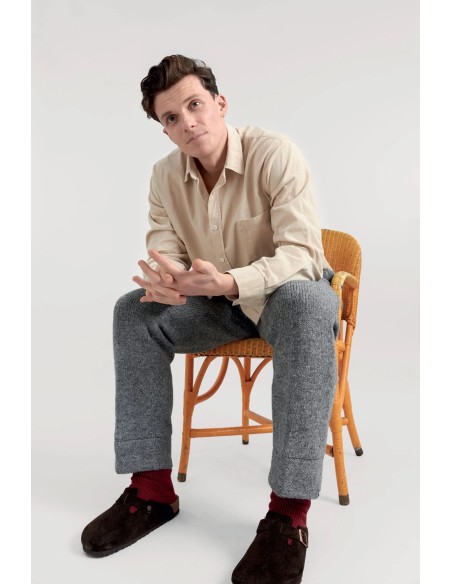 CAMICIA UOMO IN VELLUTO DI 100% COTONE BIOLOGICO "ABEL"