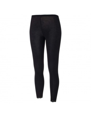 LEGGINGS DONNA IN LANA-SETA CON PIZZO