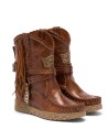 STIVALE INDIANINO CON FRANGE IN PELLE NATURALE "ARYA"