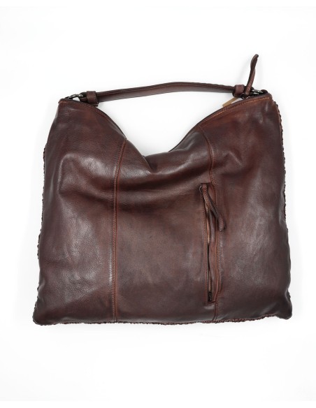 BORSA GRANDE INTRECCIATA IN PELLE DI VITELLO "GROOVE"