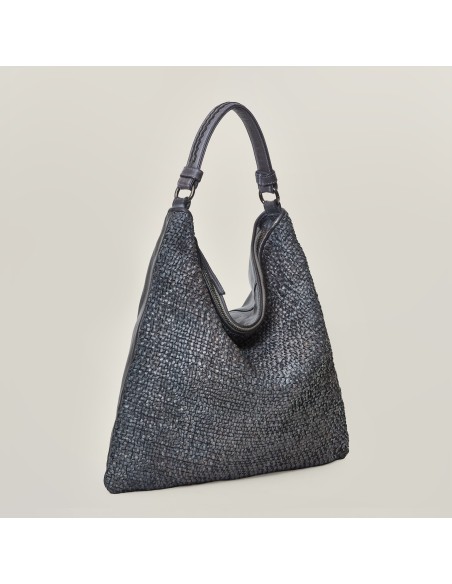 BORSA GRANDE INTRECCIATA IN PELLE DI VITELLO "GROOVE"