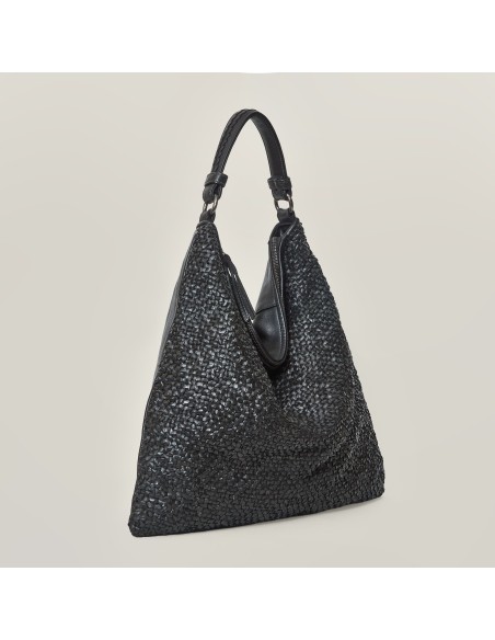 BORSA GRANDE INTRECCIATA IN PELLE DI VITELLO "GROOVE"