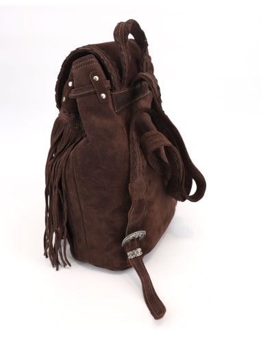 ZAINO ARTIGIANALE IN PELLE SCAMOSCIATA CON...