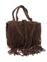 BORSA BAULETTO INDIANINO IN PELLE SCAMOSCIATA CON FRANGE "BYRON"
