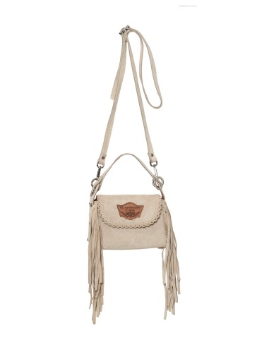 BORSETTA ARTIGIANALE IN PELLE SCAMOSCIATA CON...