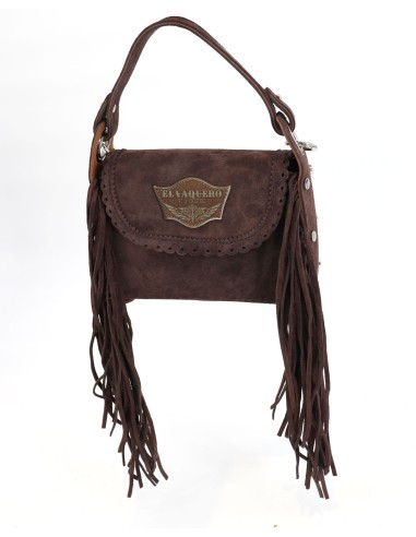 BORSETTA ARTIGIANALE IN PELLE SCAMOSCIATA CON...