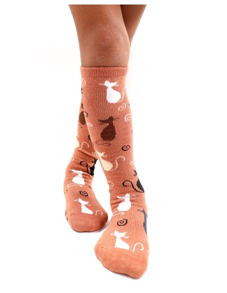 CALZINI LUNGHI IN BAMBU' BAMBINI "GATTI"