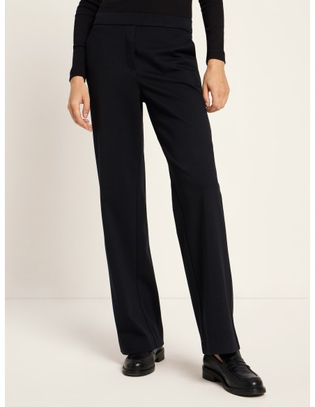 PANTALONE A GAMBA DRITTA IN LANA E COTONE BIOLOGICO