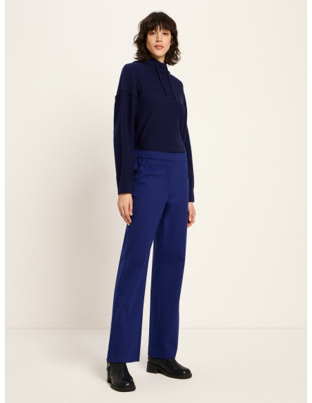 PANTALONE A GAMBA DRITTA IN LANA E COTONE BIOLOGICO