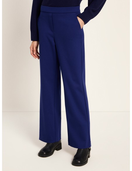 PANTALONE A GAMBA DRITTA IN LANA E COTONE BIOLOGICO