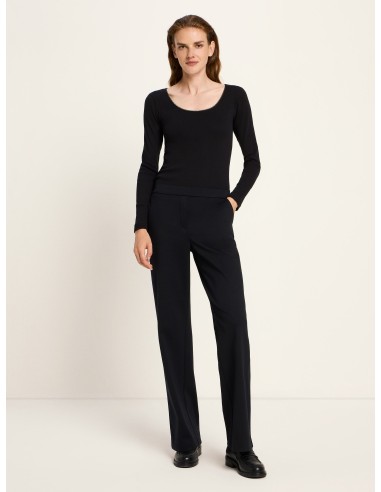 PANTALONE A GAMBA DRITTA IN LANA E COTONE...