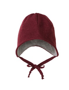 BERRETTO BIMBI IN LANA COTTA  - BORDEAUX