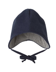 BERRETTO BIMBI IN LANA COTTA  - NAVY