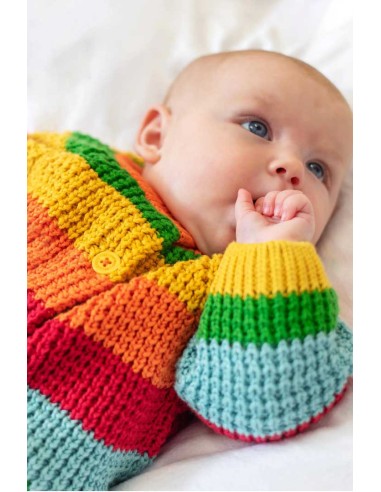 CARDIGAN BIMBO IN COTONE BIOLOGICO "SUNSHINE"