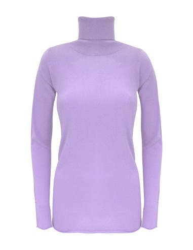 CASHMIRETTA COLLO ALTO IN SETA E CASHMERE "ELENA"