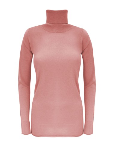 CASHMIRETTA COLLO ALTO IN SETA E CASHMERE "ELENA"