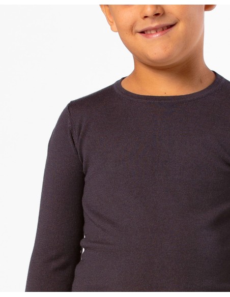 CASHMIRETTA KIDS MANICA LUNGA IN SETA E CASHMERE 