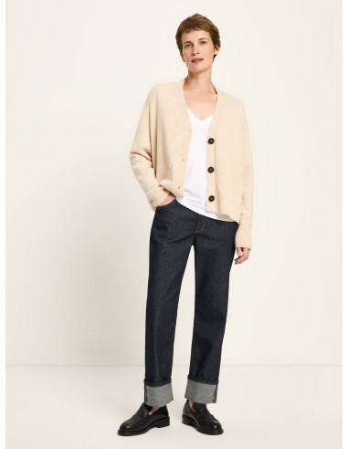 CARDIGAN IN LANA E CASHMERE TAGLIA S COLORE SABBIA