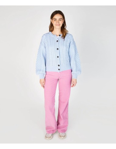 CARDIGAN MORBIDO IN LANA IRLANDESE "CLOVER"