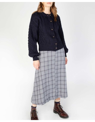 CARDIGAN MORBIDO IN LANA IRLANDESE "CLOVER"