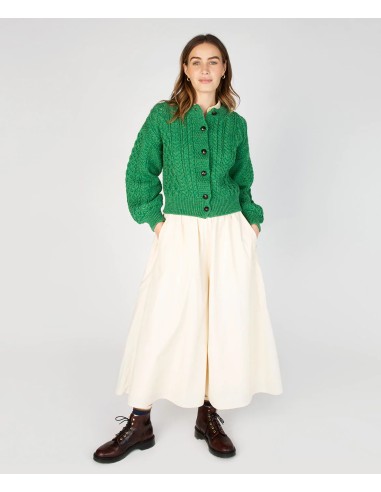 CARDIGAN MORBIDO IN LANA IRLANDESE "CLOVER"