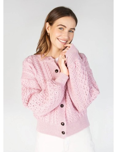 CARDIGAN MORBIDO IN LANA IRLANDESE "CLOVER"