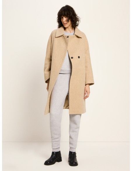 CAPPOTTO DONNA IN PURA LANA VERGINE CON CINTURA