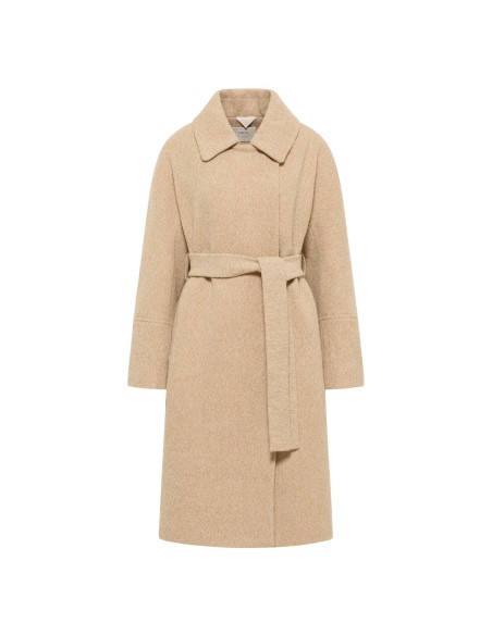 CAPPOTTO DONNA IN PURA LANA VERGINE CON CINTURA