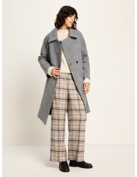 CAPPOTTO DONNA IN PURA LANA VERGINE CON CINTURA