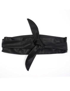 FUSCIACCA IN NAPPA NATURALE ARTIGIANALE 10*220 CM - NERO