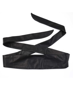 FUSCIACCA IN NAPPA NATURALE ARTIGIANALE 10*220 CM - NERO 2