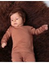 CASHMIRETTA BABY MANICA LUNGA IN SETA E CASHMERE .