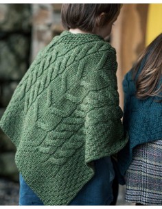 PONCHO ARAN KIDS IN LANA SUPERSOFT - VERDE PONCHO ARAN KIDS IN LANA SUPERSOFT - VERDE