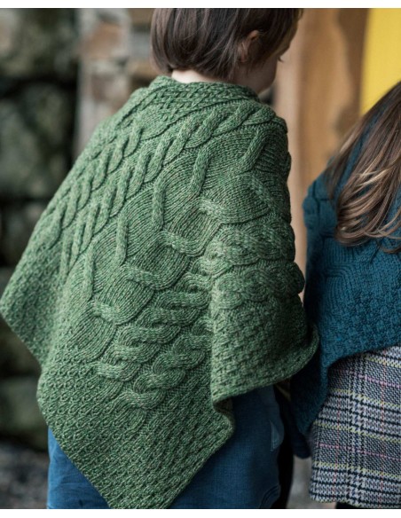 PONCHO ARAN KIDS IN LANA SUPERSOFT