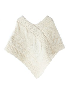 PONCHO ARAN KIDS IN LANA SUPERSOFT - NATURALE PONCHO ARAN KIDS IN LANA SUPERSOFT - NATURALE