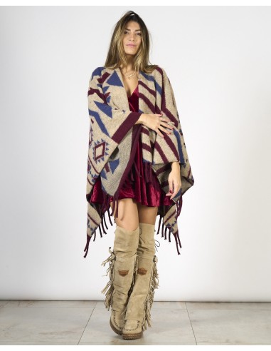 PONCHO / MANTELLA IN LANA CON FRANGE "CAPE"